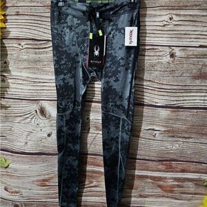 Spider men's active pants small black/gray NWT